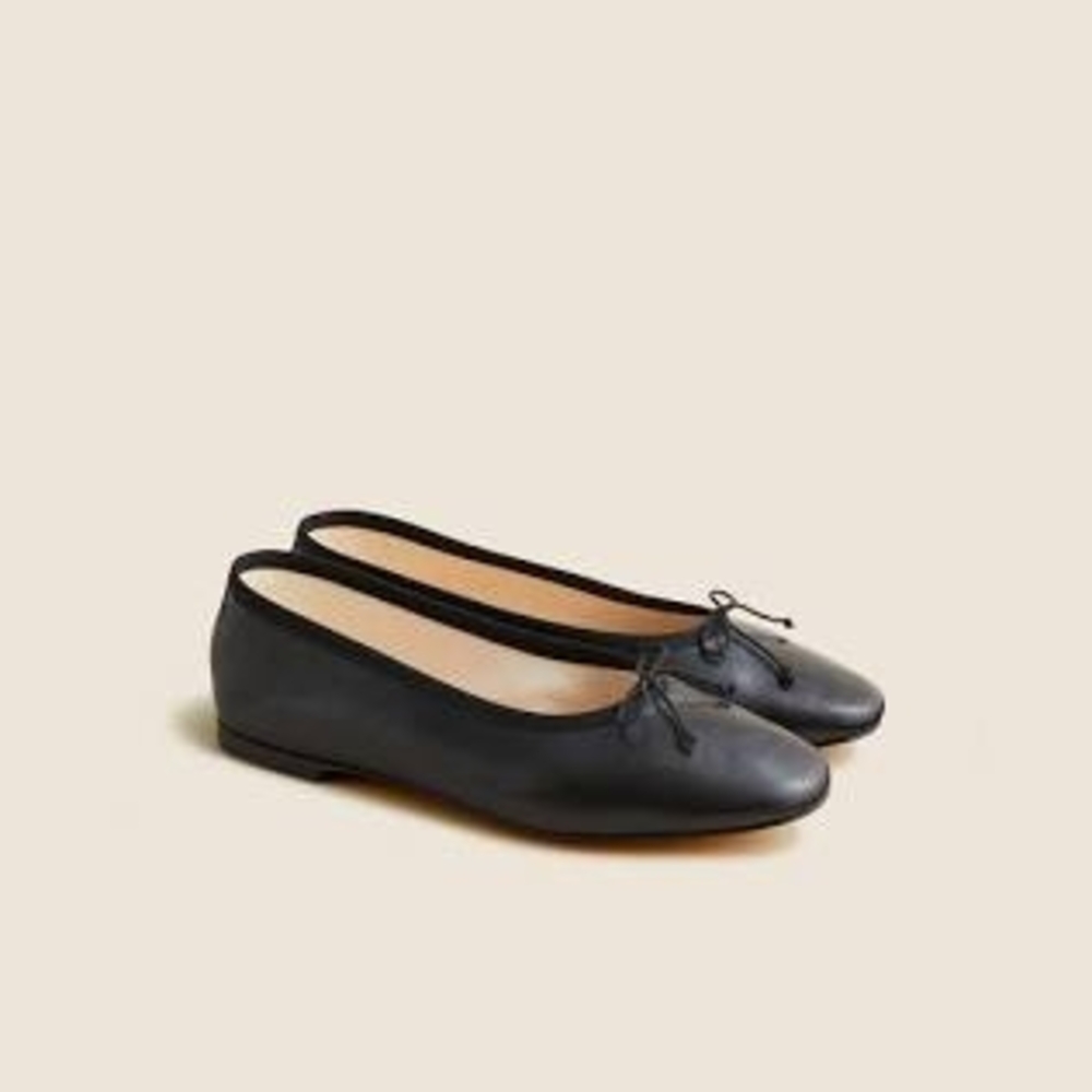 J. Crew Zoe Leather Ballet Flat